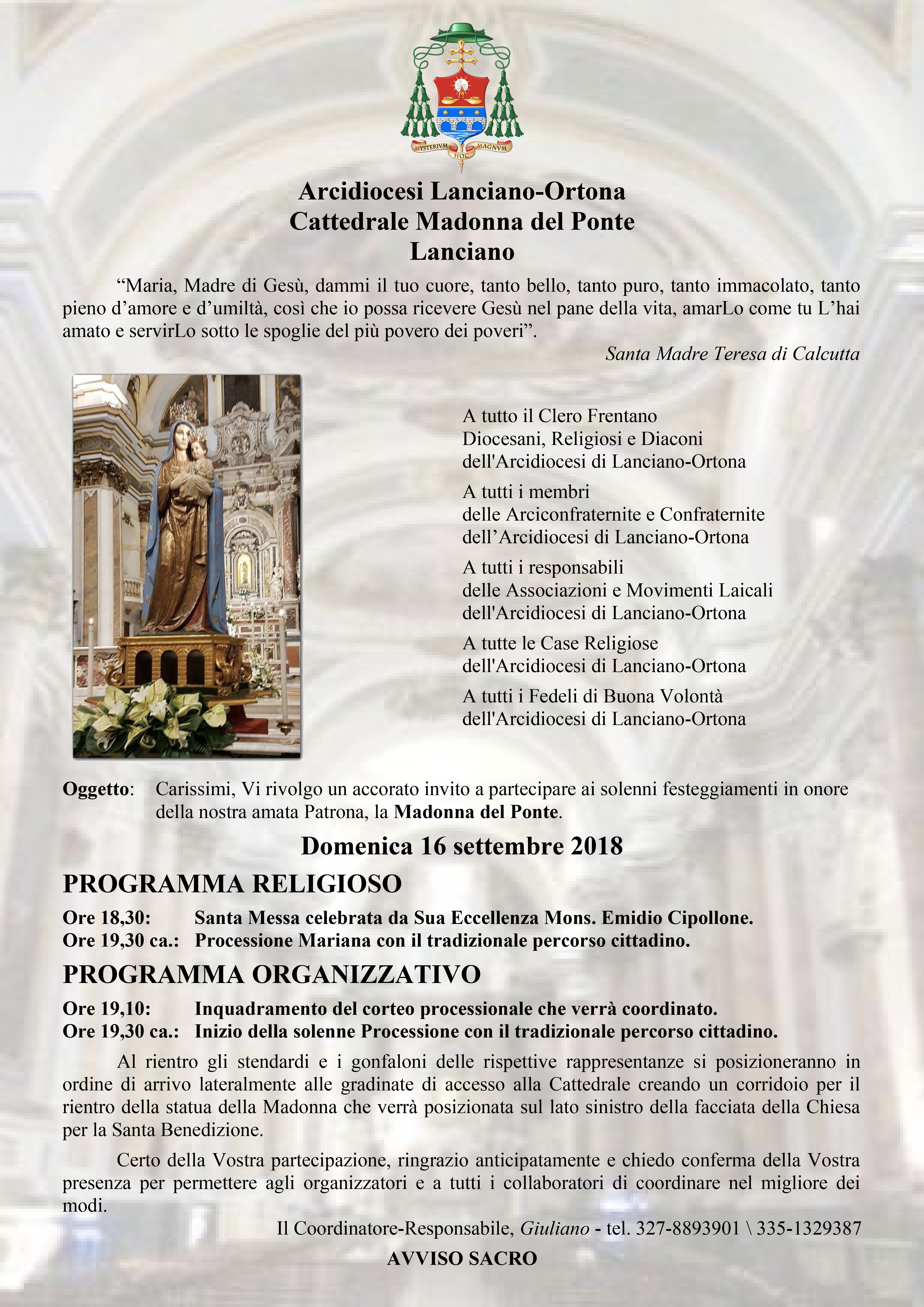 Processione in onore della Madonna del Ponte