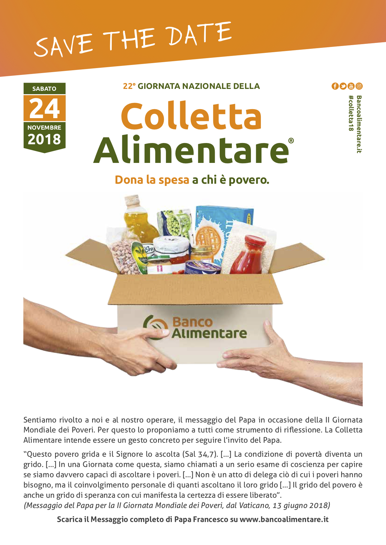 XXII Giornata Nazionale della Colletta Alimentare