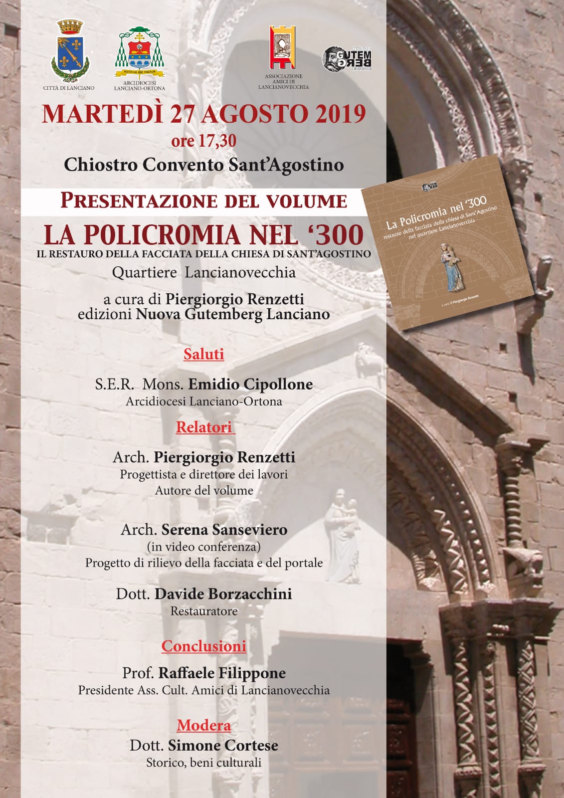 Presentazione del volume “LA POLICROMIA DEL ‘300”