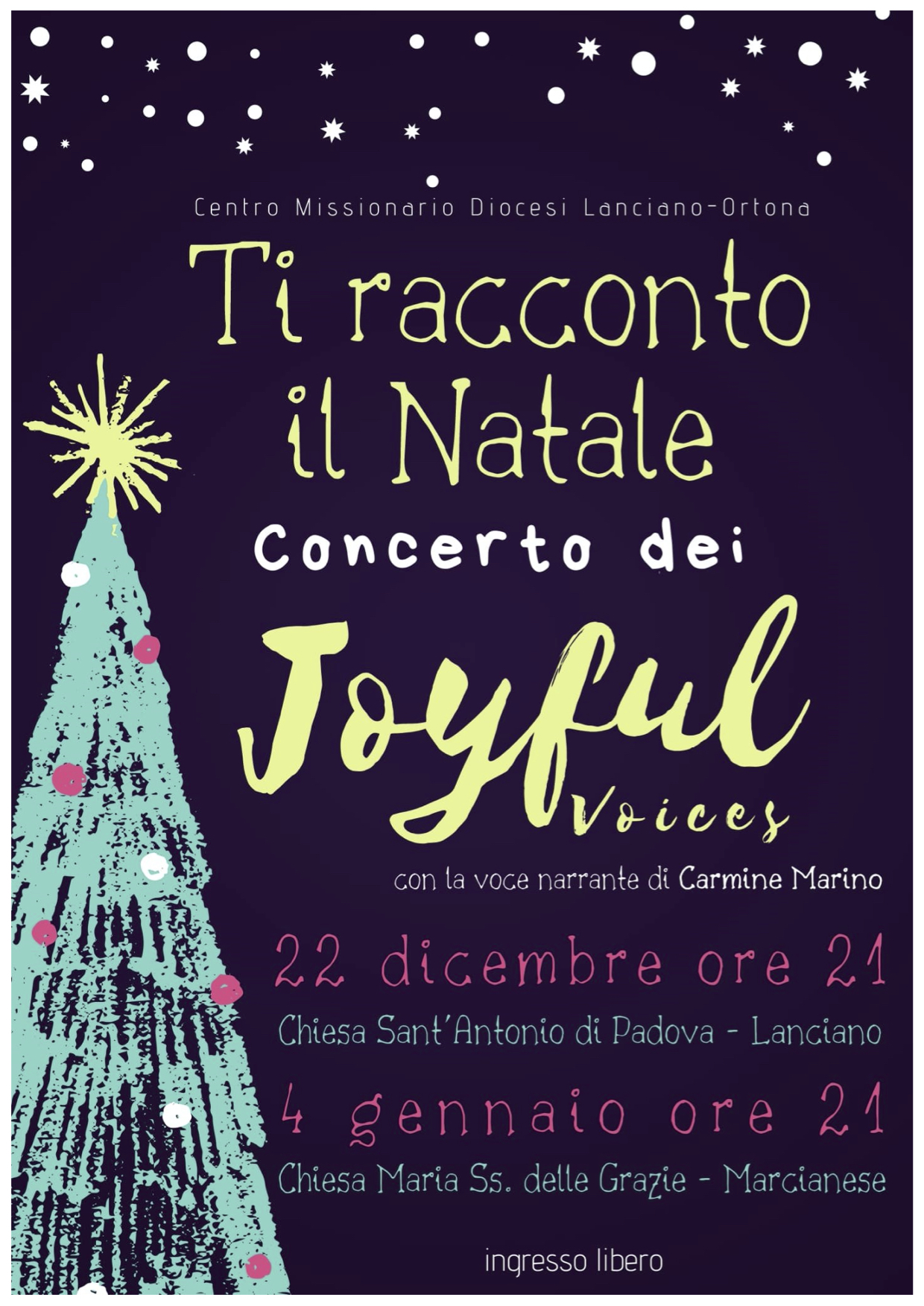 Concerto di Natale del Centro Missionario Diocesano