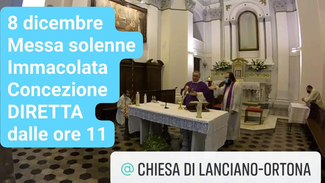 8 DICEMBRE FESTA DELL’ IMMACOLATA CONCEZIONE MESSA IN DIRETTA streaming