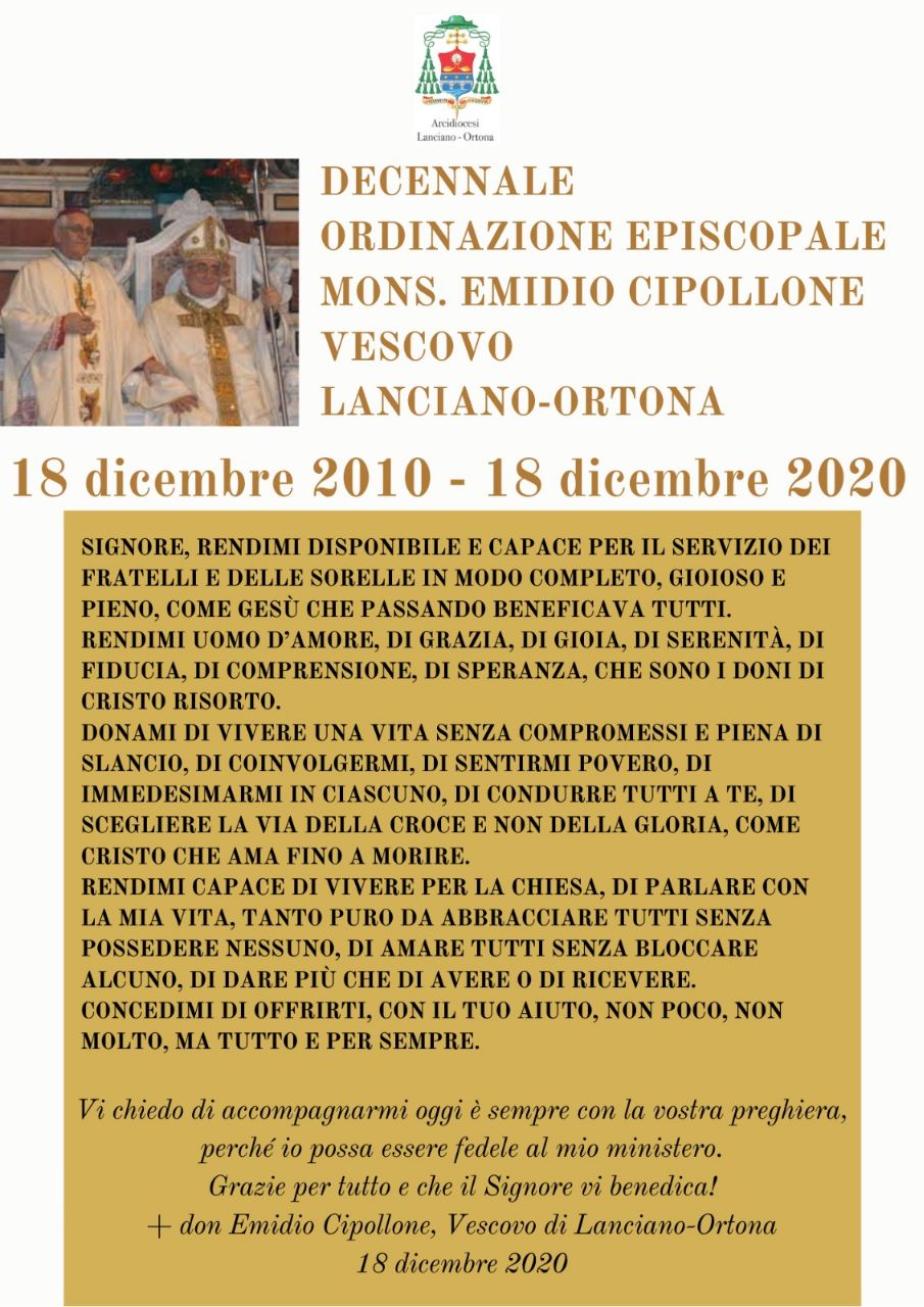 ⛪ DECENNALE ORDINAZIONE EPISCOPALE DI MONS. EMIDIO CIPOLLONE ⛪