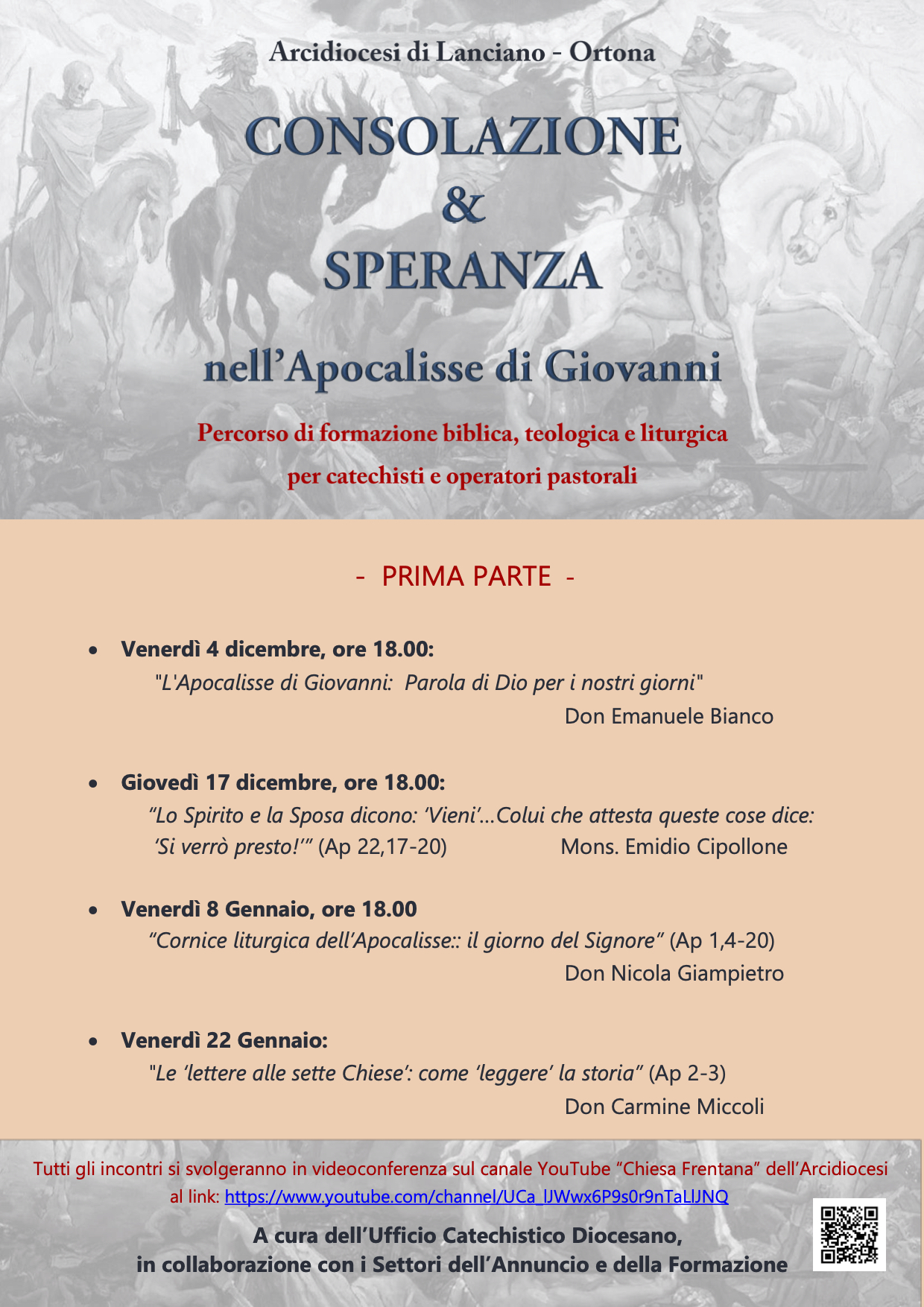 Percorso di formazione biblica appuntamenti Dicembre e Gennaio